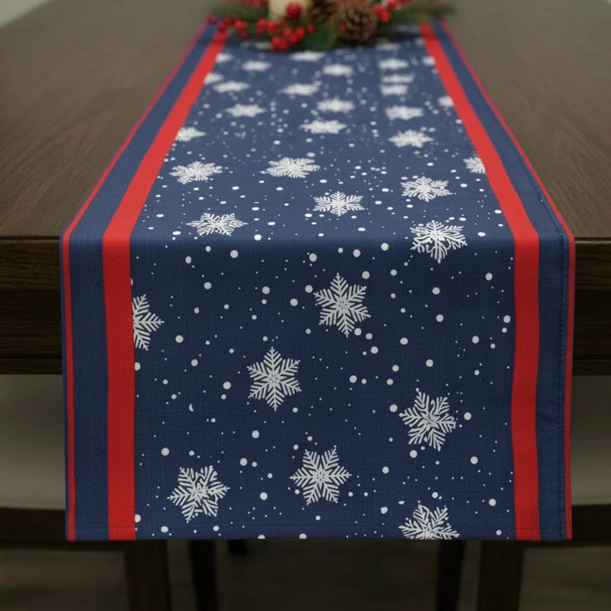 Camino de Mesa Navideño, Diseño Copo de Nieve