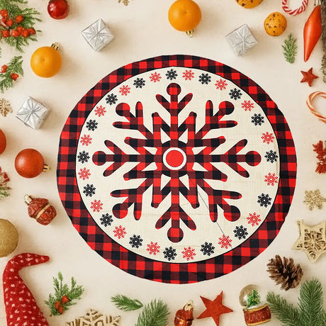 Pie de Árbol Navideño, Diseño Copo de Nieve