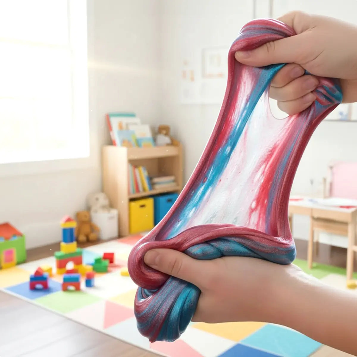 Slime, Estrella, Color Azul y Rojo, 290 gr