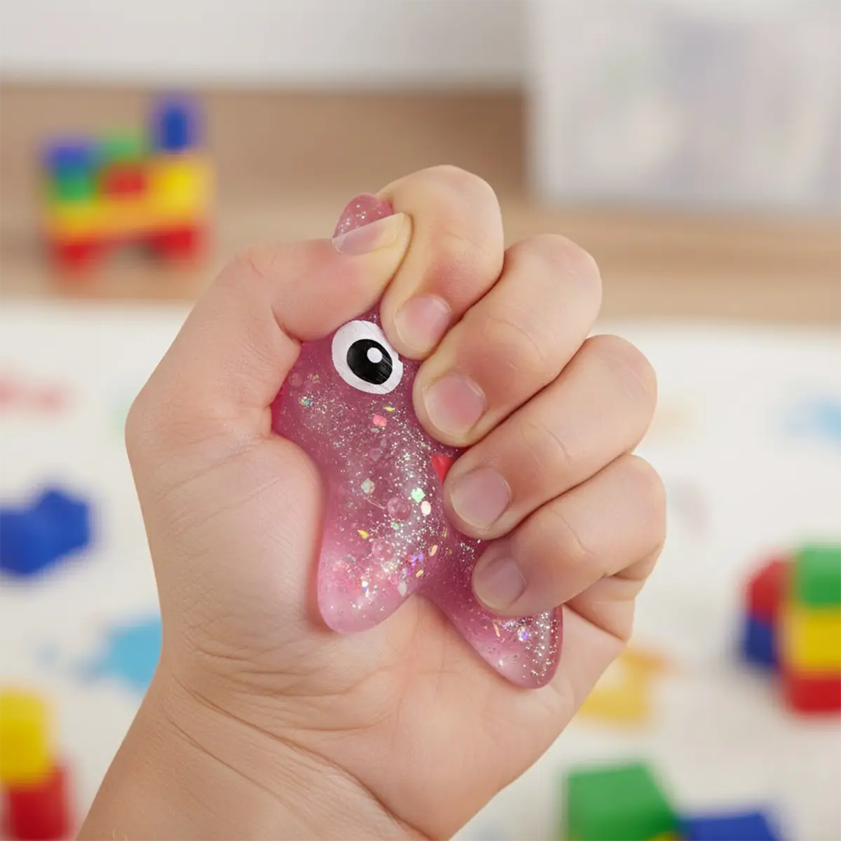 Squishy Antiestrés, Estrella, Color Rosa