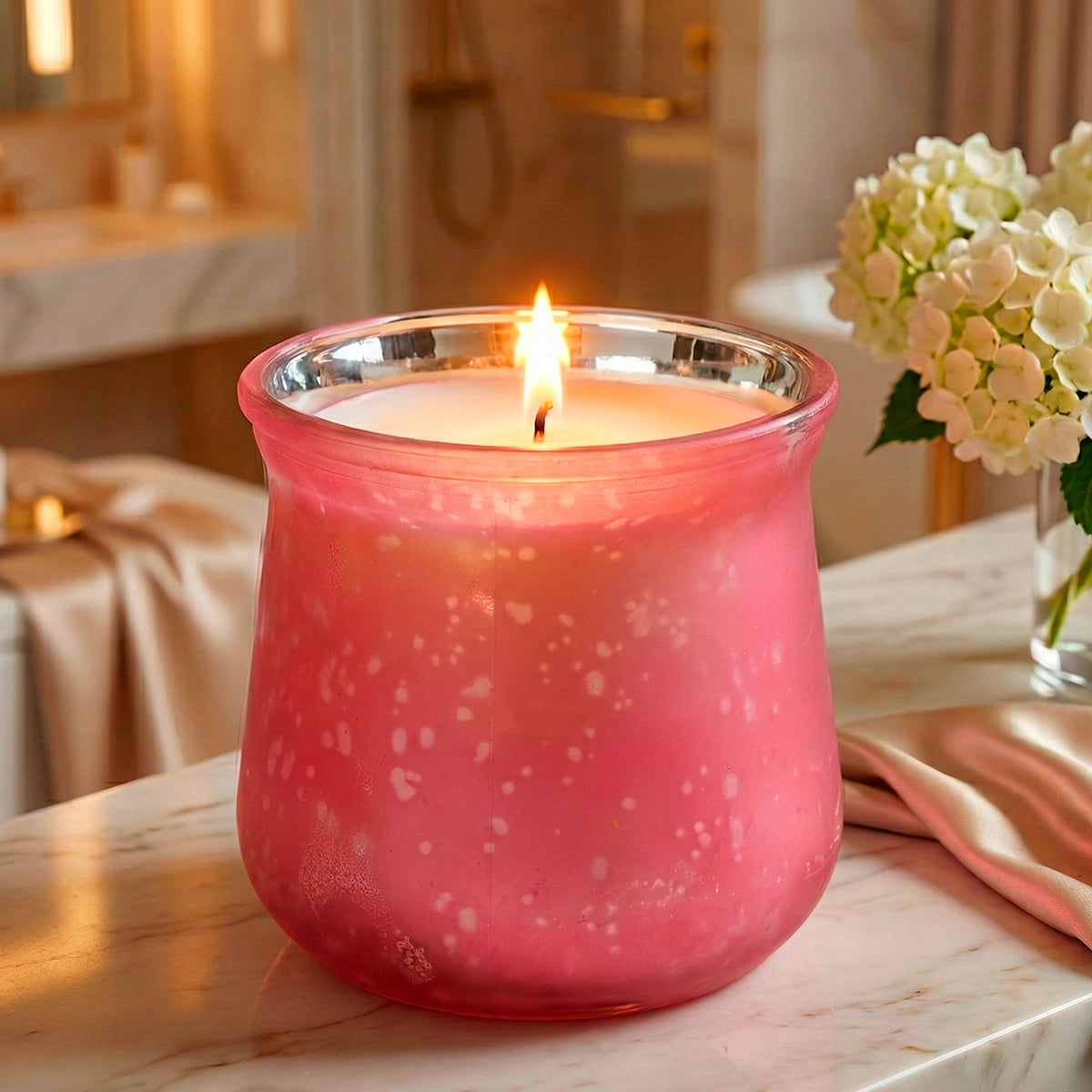 Portavela, Color Plata y Rosa