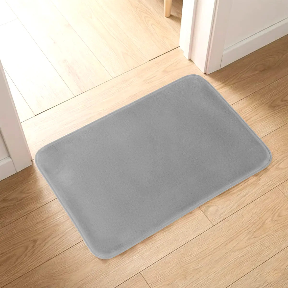 Tapete, Rectangular, Color Gris