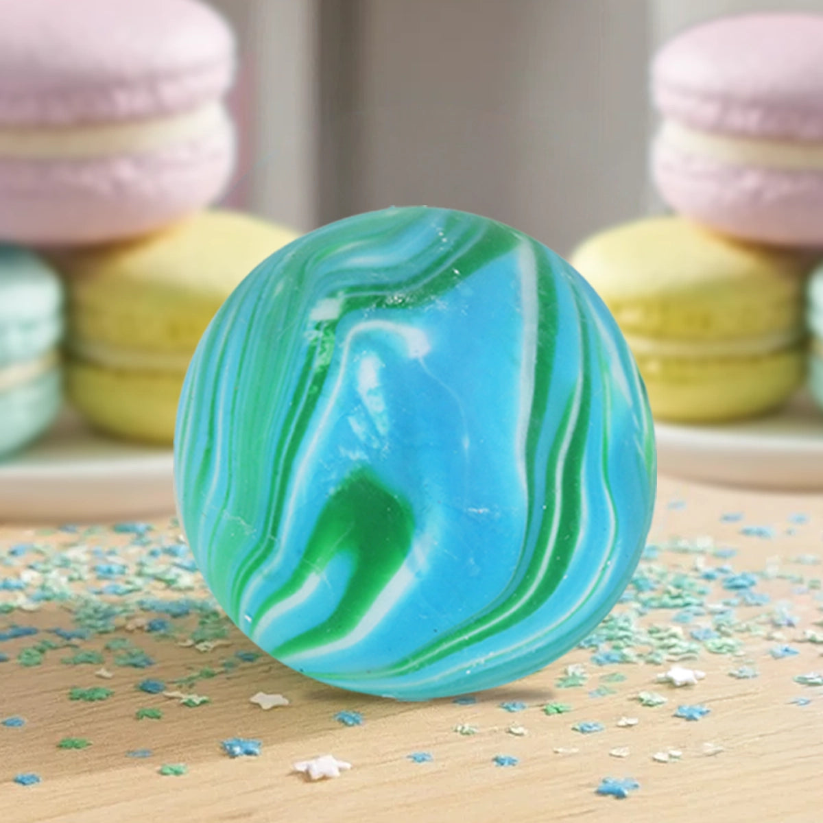 Squishy Antiestrés de Espuma, Esfera, Color Azul