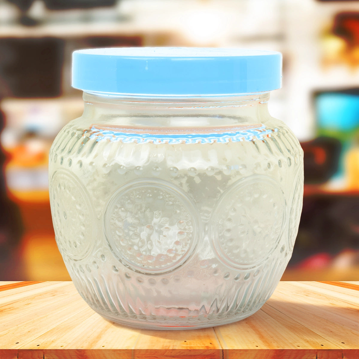 Frasco con Tapa, Color Azul, 720 ml