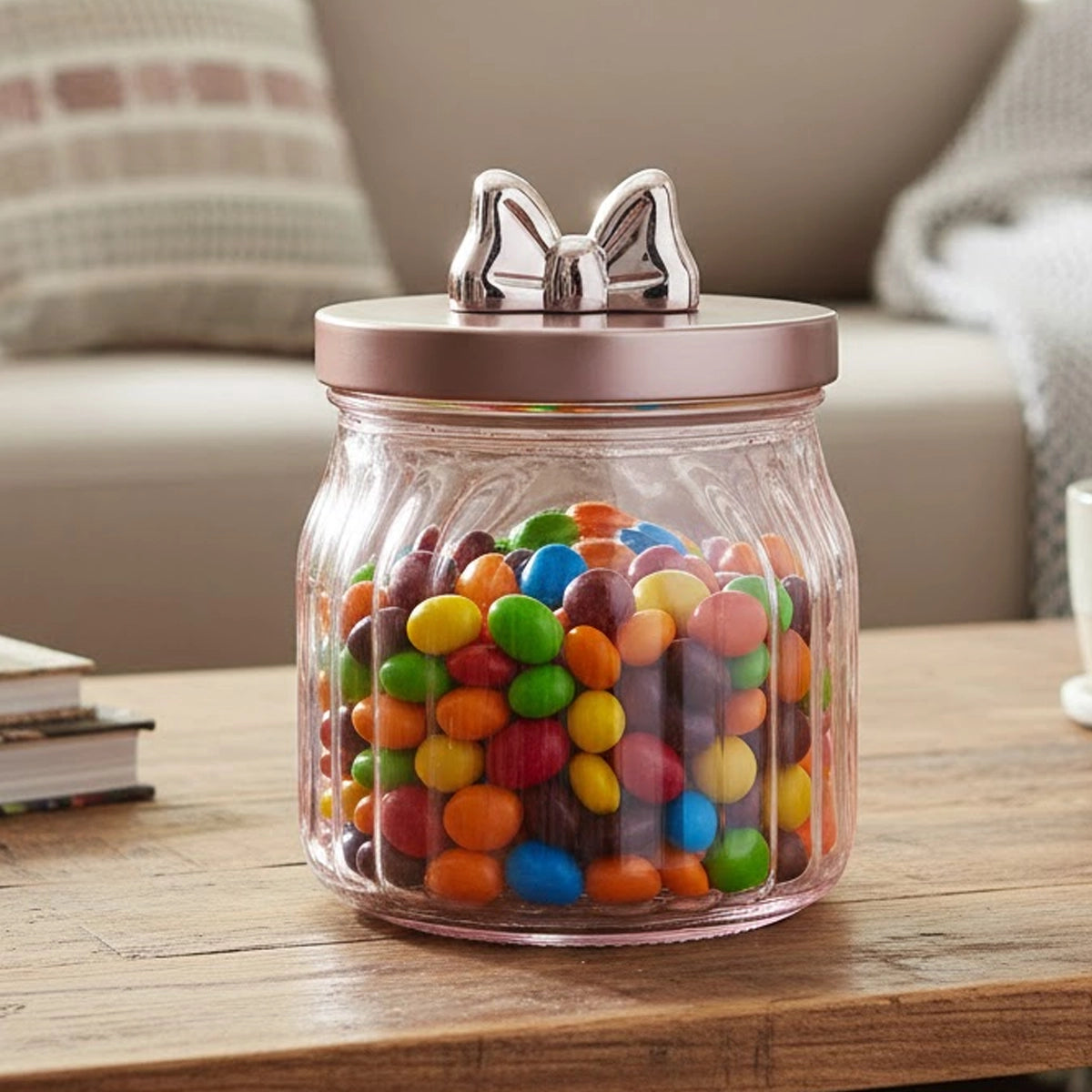 Frasco con Tapa de Moño, 600 ml