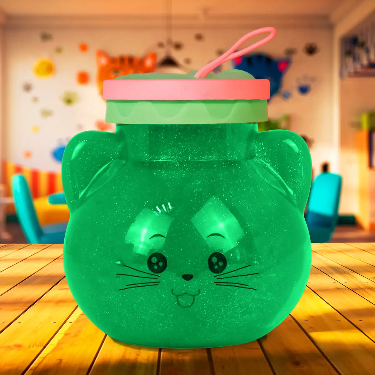 Slime, Gato, Color Verde, 320 gr