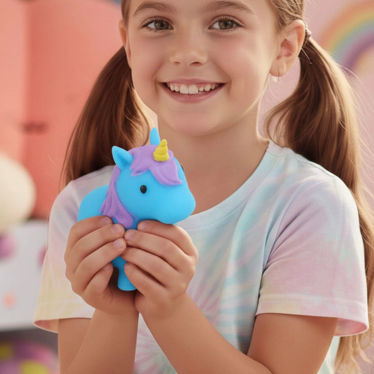 Squishy de Espuma, Unicornio, Color Azul