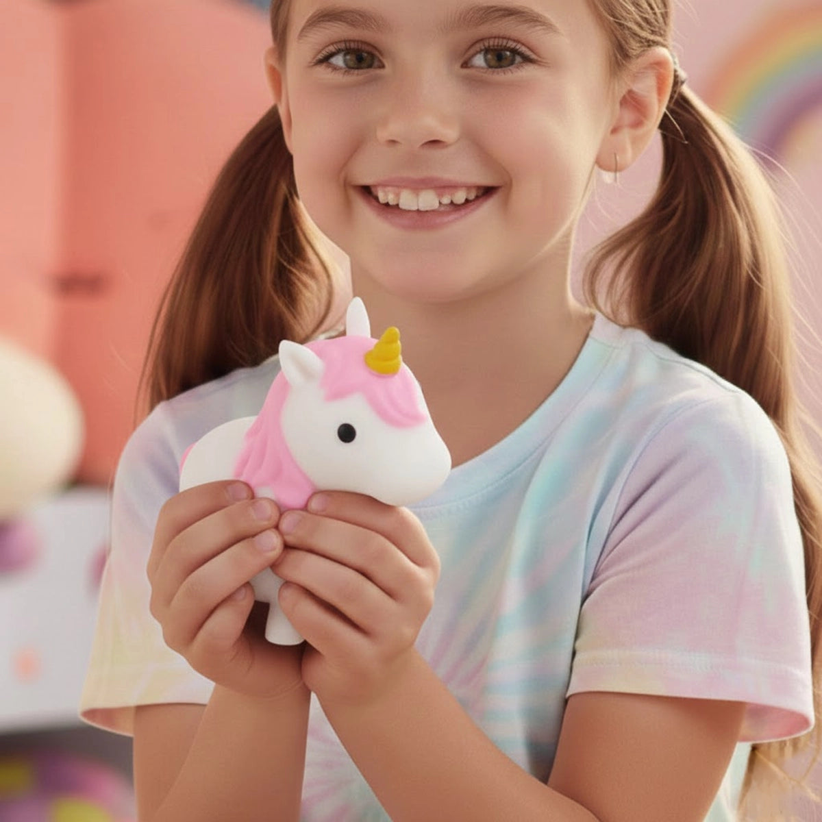 Squishy de Espuma, Unicornio, Color Blanco