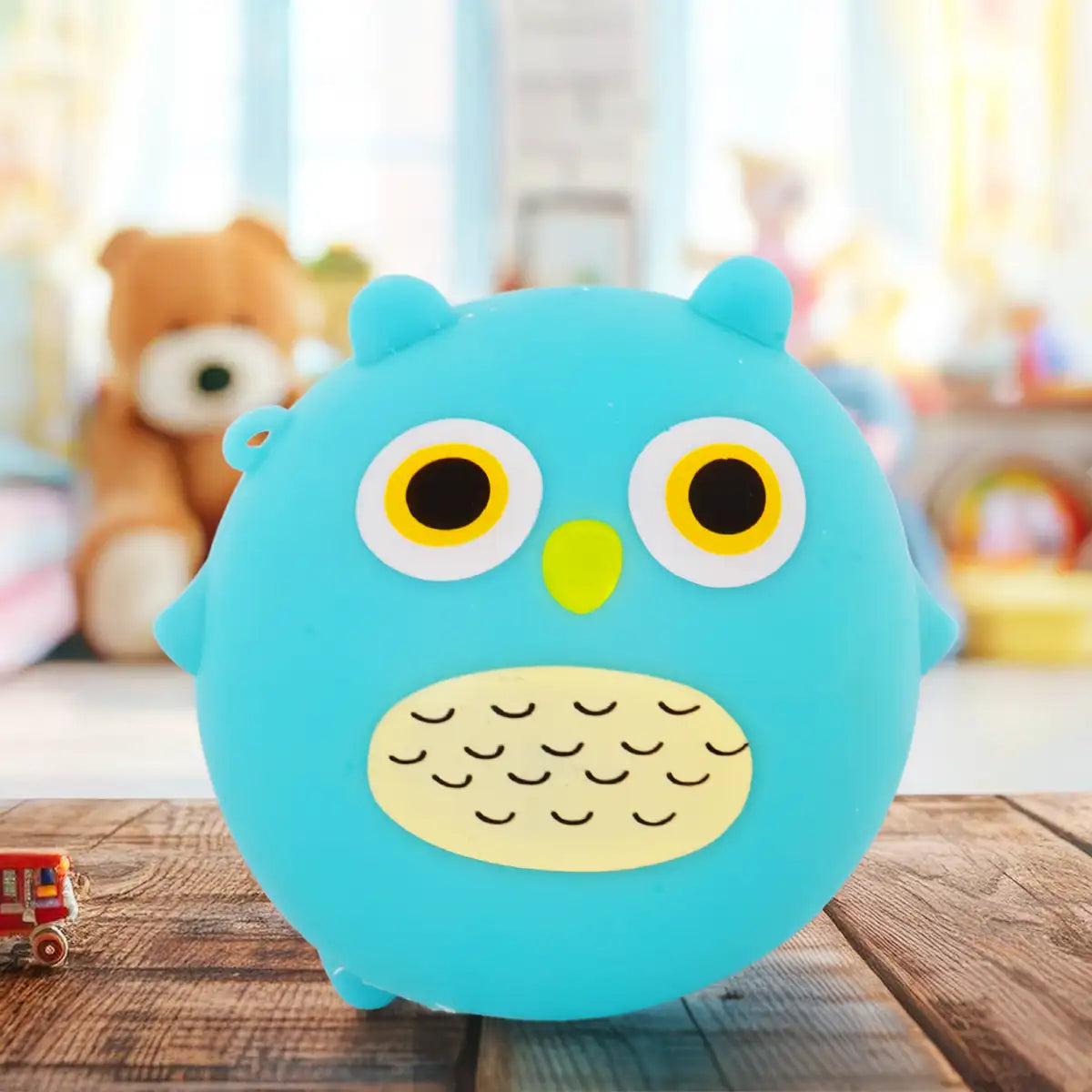 Squishy Antiestrés, Búho, Color Azul