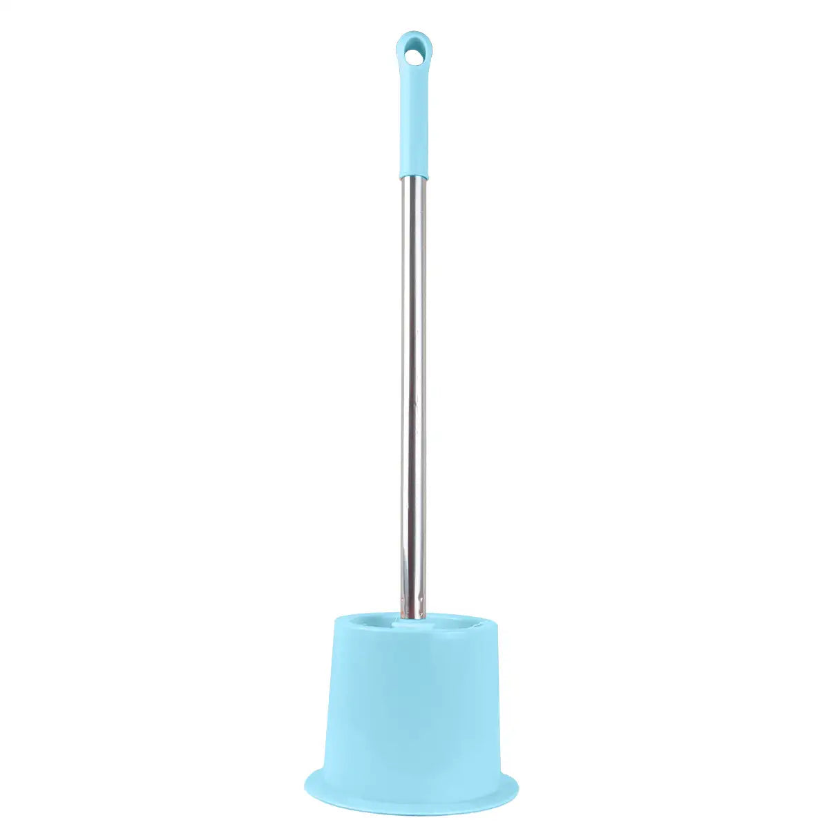 Cepillo con Base para Baño, Color Azul Pastel