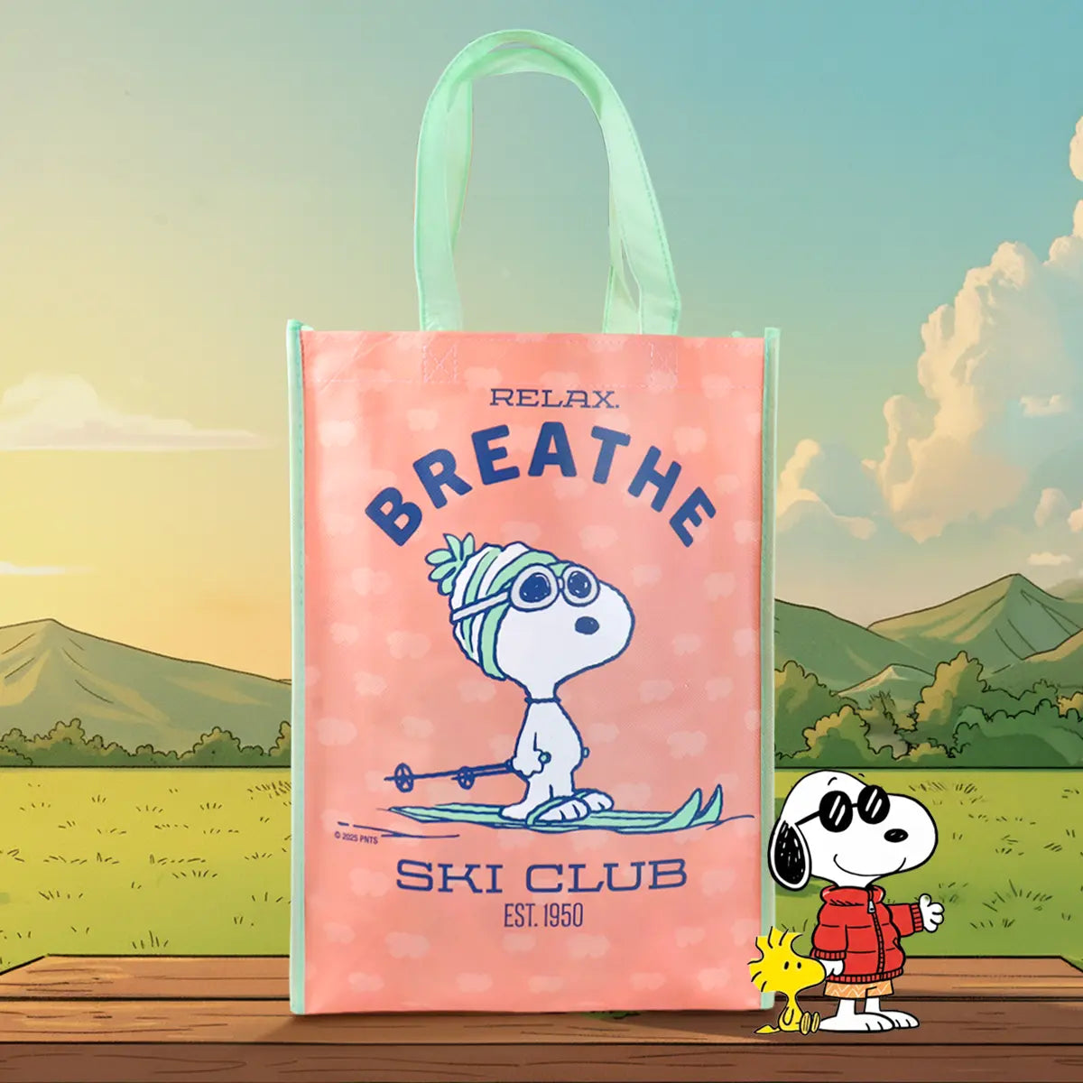 Bolsa Ecológica Navideña, Peanuts, Ski Club