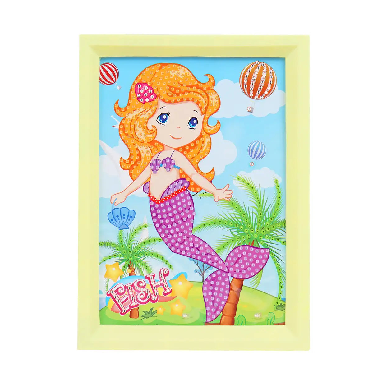 Set Marco con Cuentas DIY, Color Amarillo