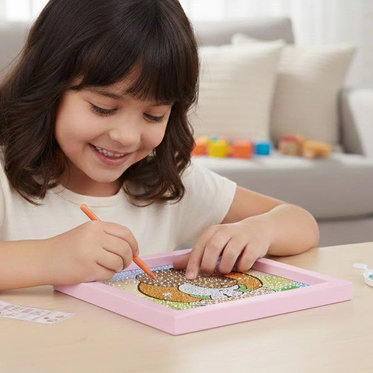 Set Marco con Cuentas DIY, Capibara, Color Rosa