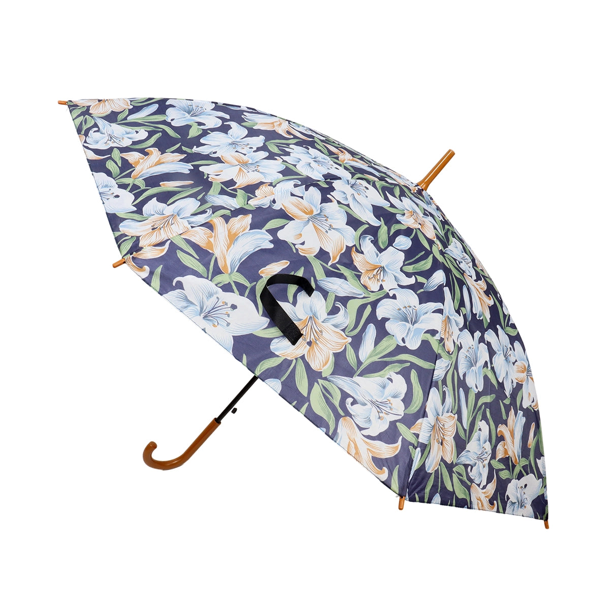 Sombrilla, Diseño Flores, Color Azul