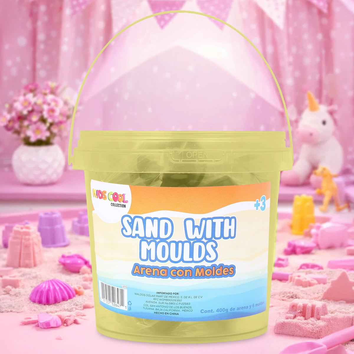 Arena Mágica, Color Amarillo, 400 gr