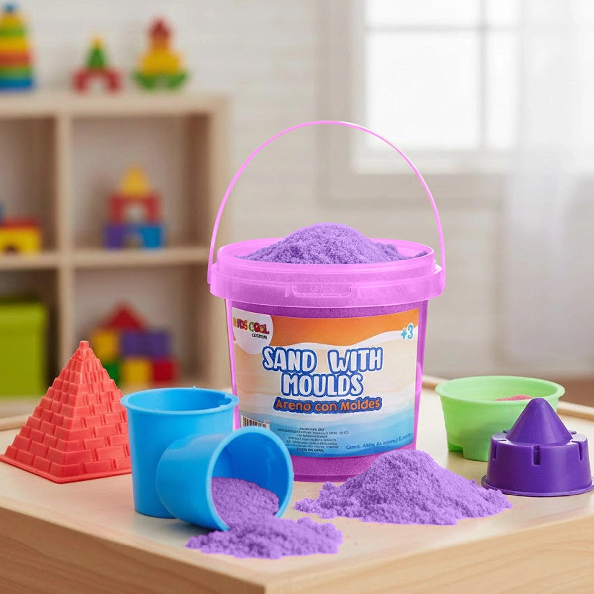 Arena Mágica, Color Morado, 400 gr