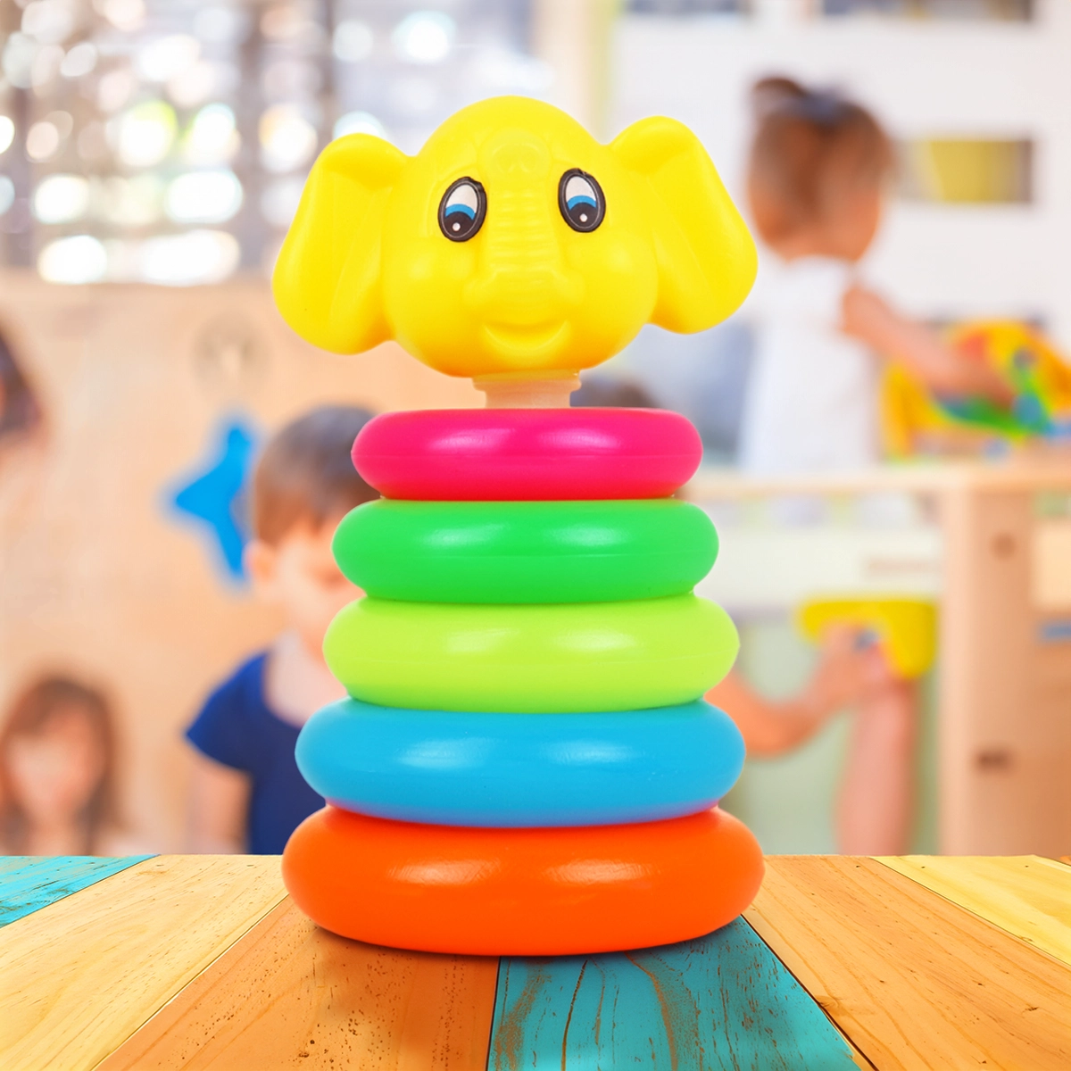 Torre con Aros Apilables, Elefante