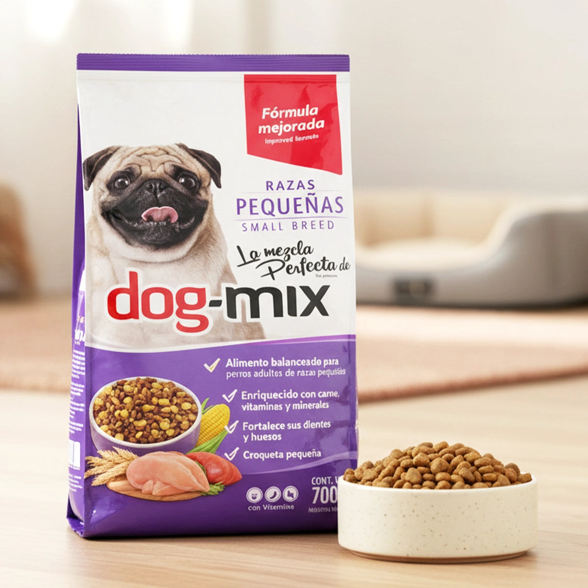 Alimento para Perro Dog-Mix, Raza Pequeña, 700 gr