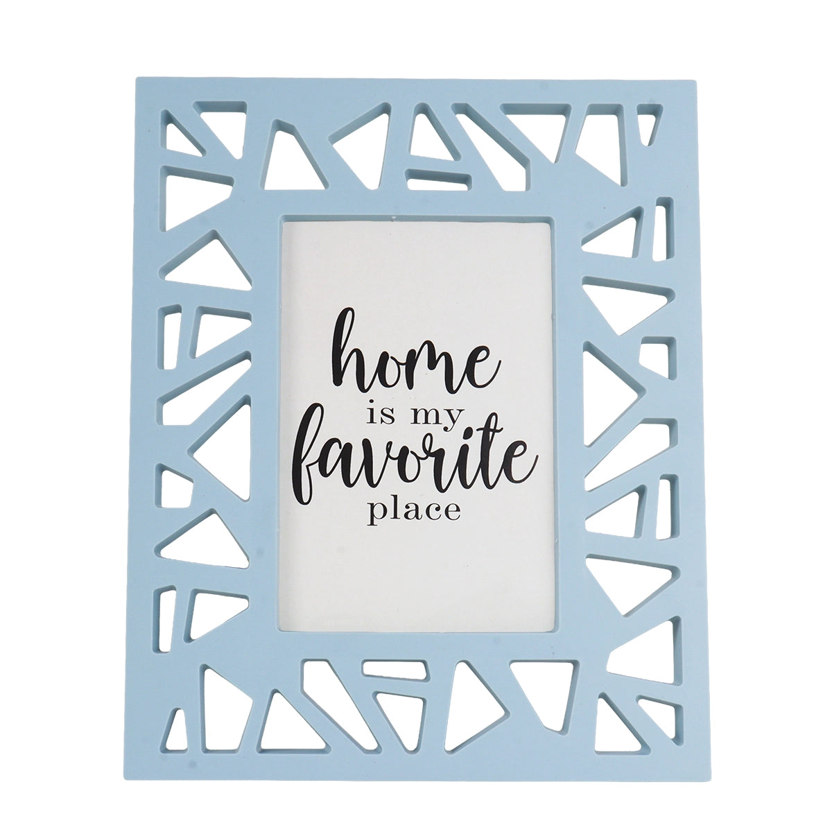 Portarretrato, Diseño Triángulos, Color Azul