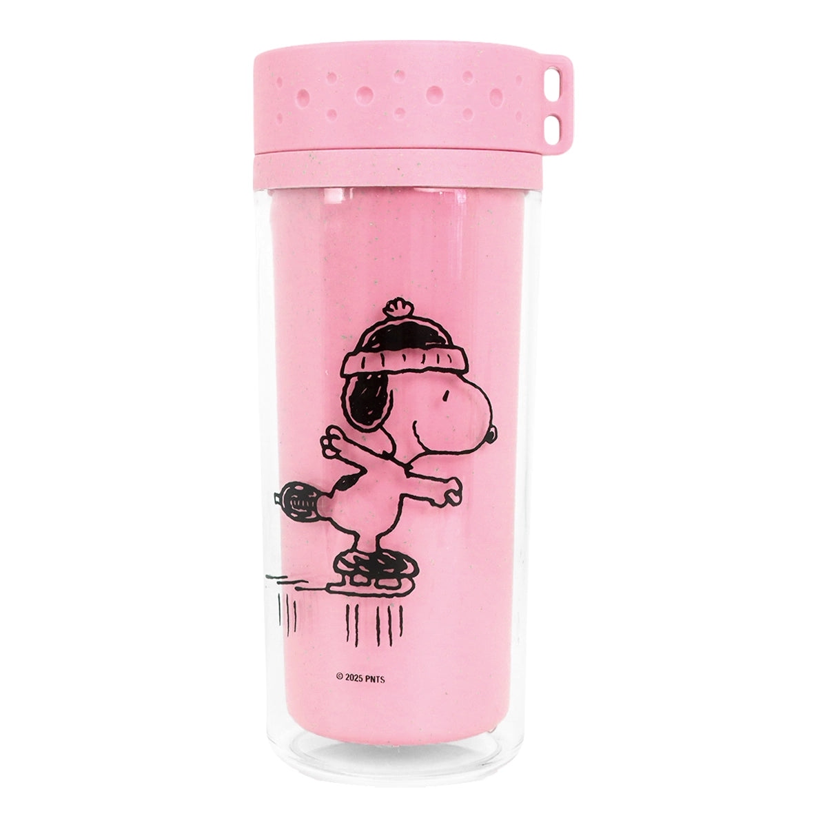 Termo de Plástico, Peanuts, Color Rosa, 380 ml