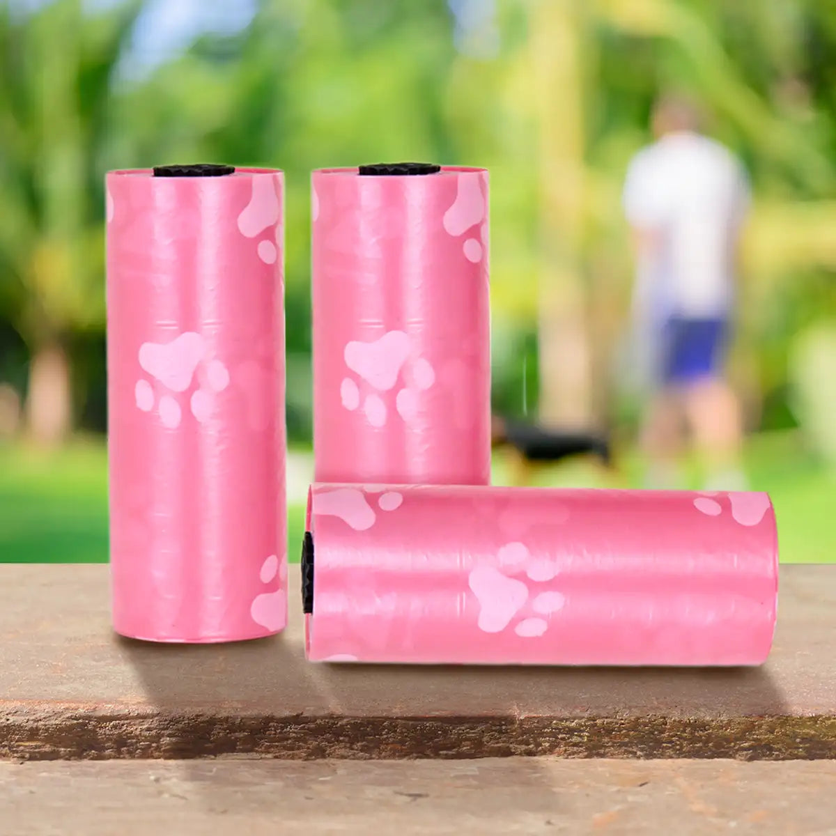 Bolsas para Desechos de Perros, Color Rosa, 6 Rollos