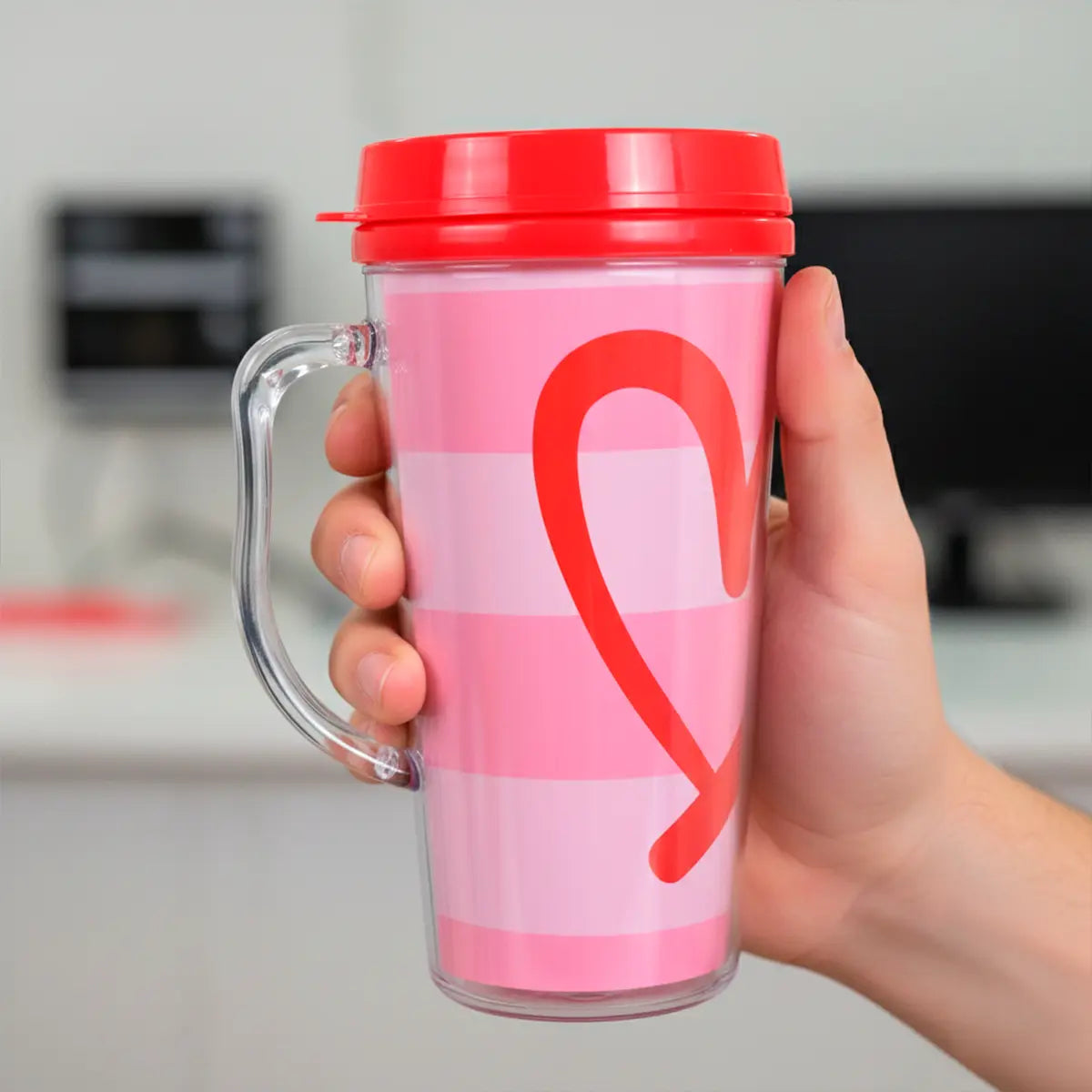 Botella de Plástico con Tapa, Pink Label