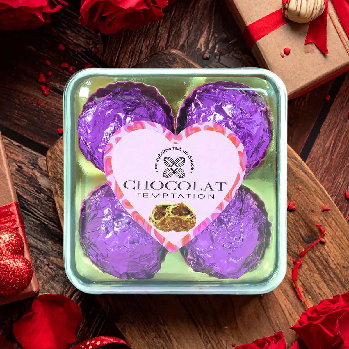 Trufas de Chocolate, San Valentín, Color Morado