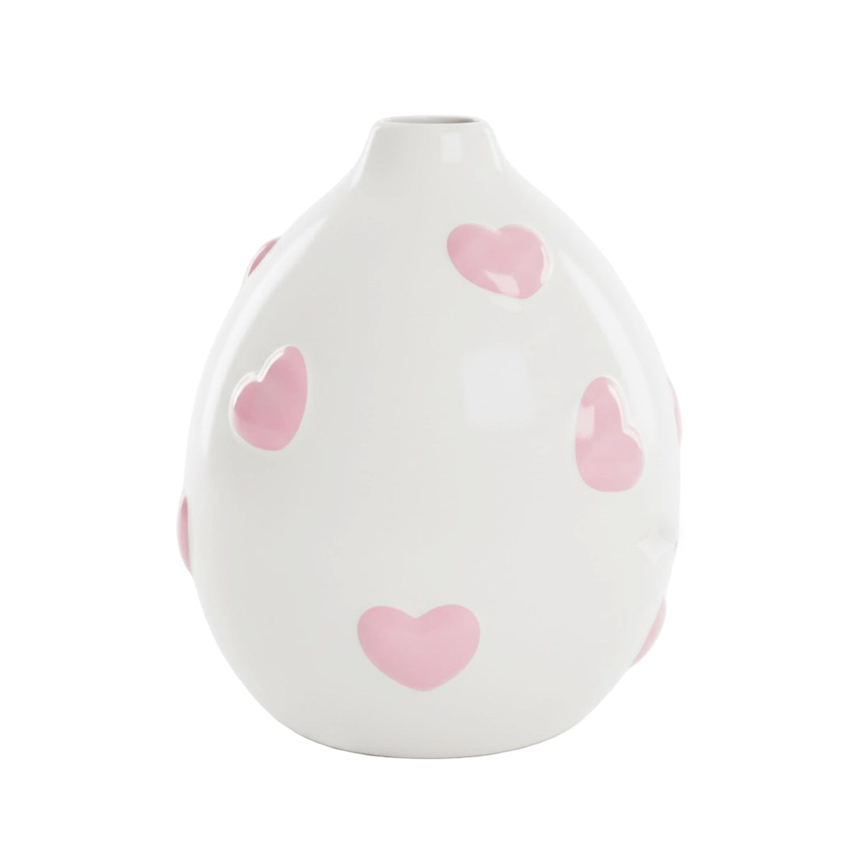 Florero de Cerámica con Corazones