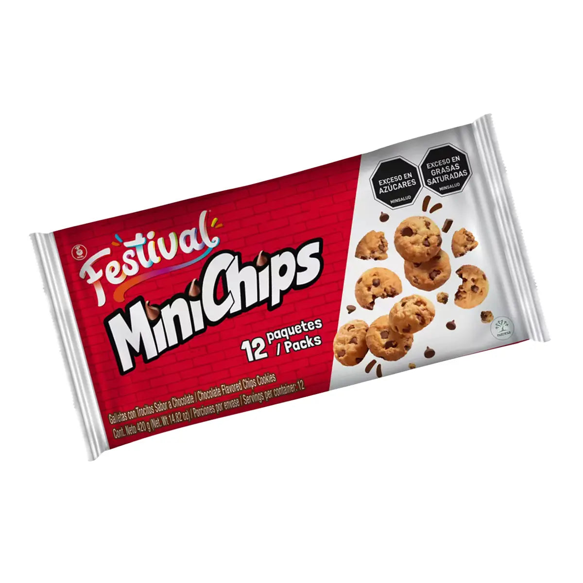 Festival Minichips, Galletas con Chispas de Chocolate, 420 gr