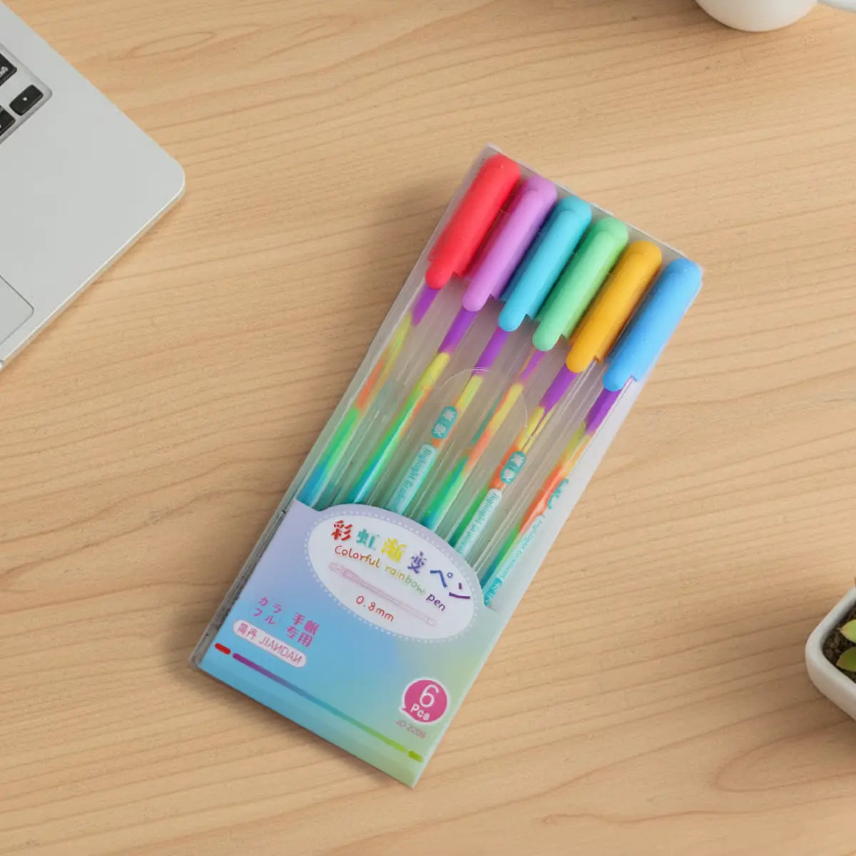 Bolígrafos Arcoíris, 6 pzas