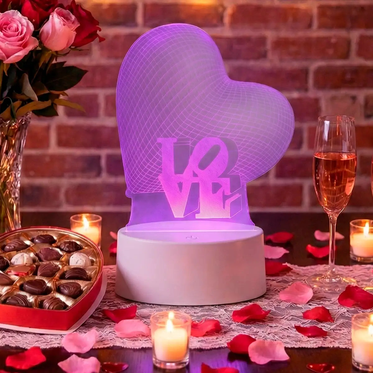 Lámpara LED Decorativa, Corazón