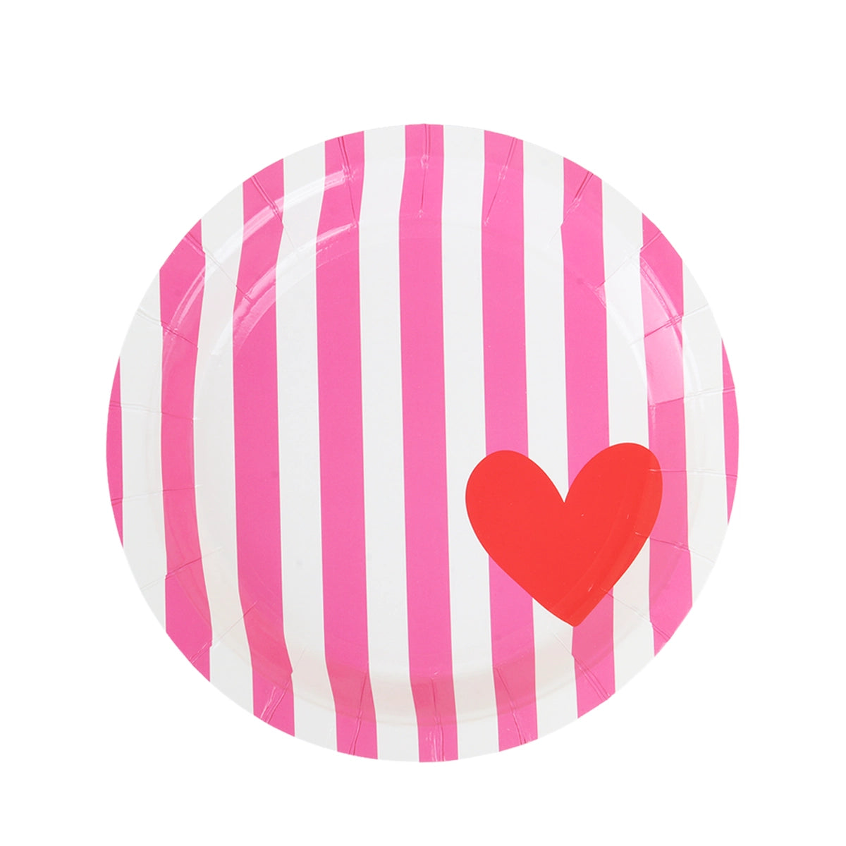 Platos de Papel, Rayas, Color Rosa