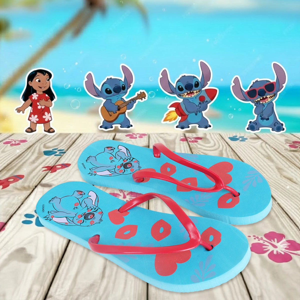 Sandalias, Color Aqua, Stitch