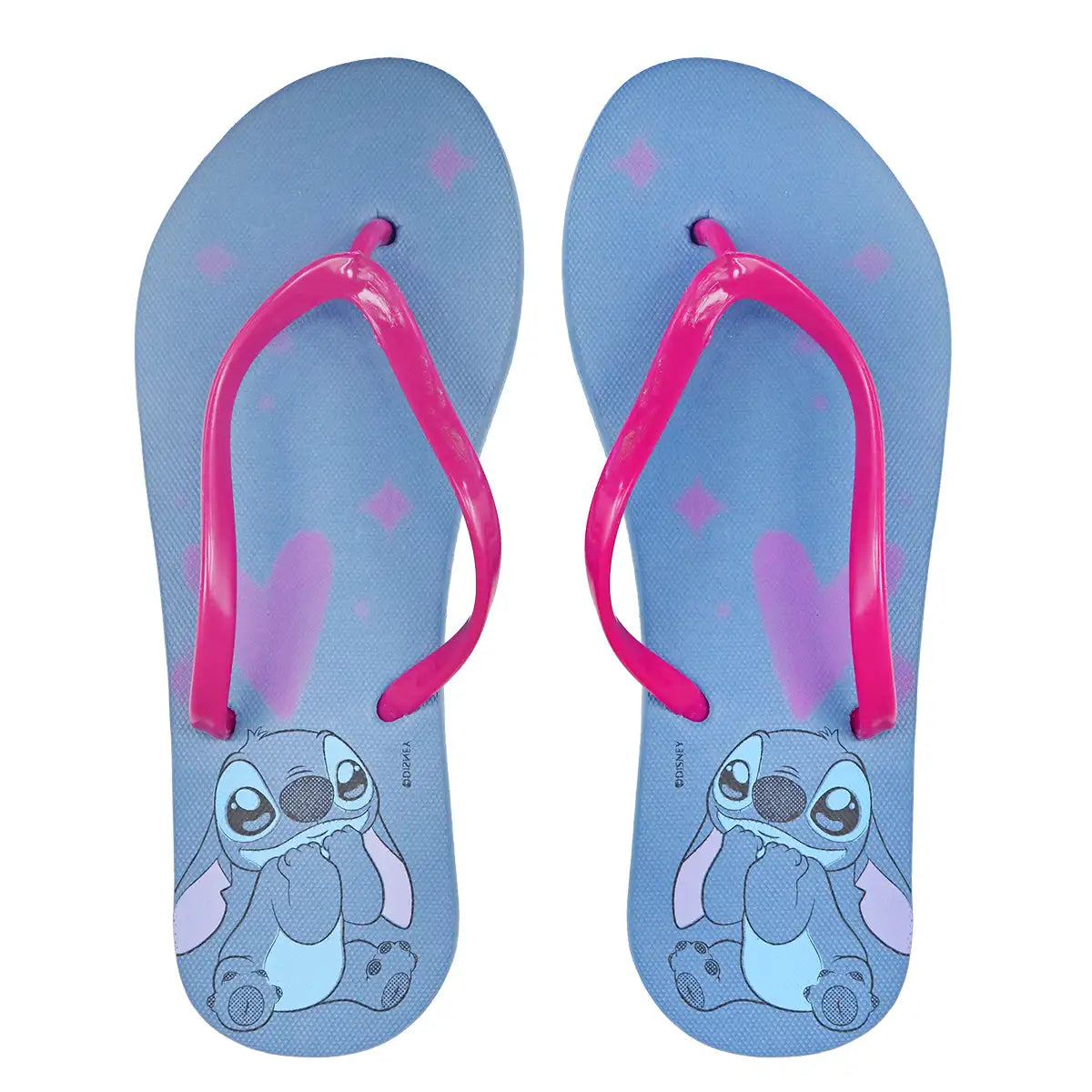 Sandalias, Color Rosa y Azul, Stitch