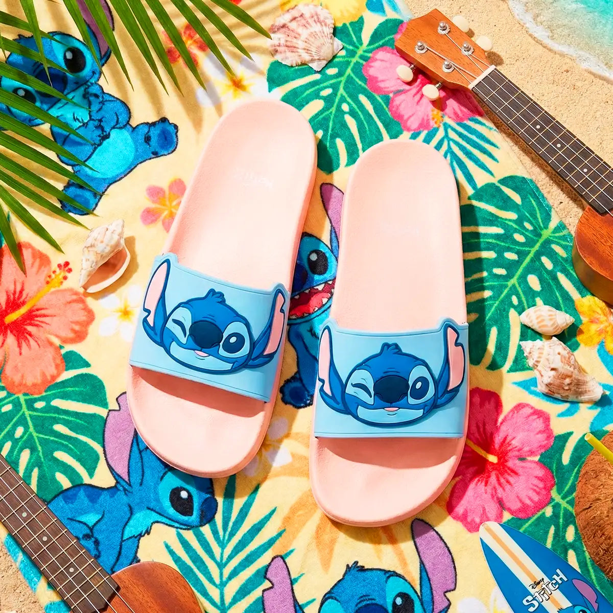 Sandalias, Stitch, Color Rosa