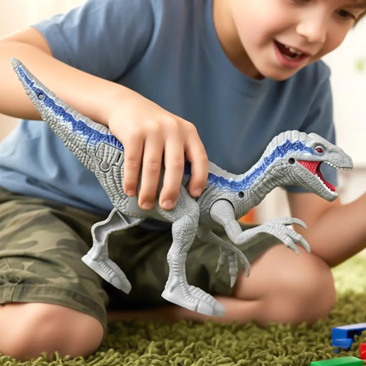 Juguete Dinosaurio con Luz y Sonido, Blue