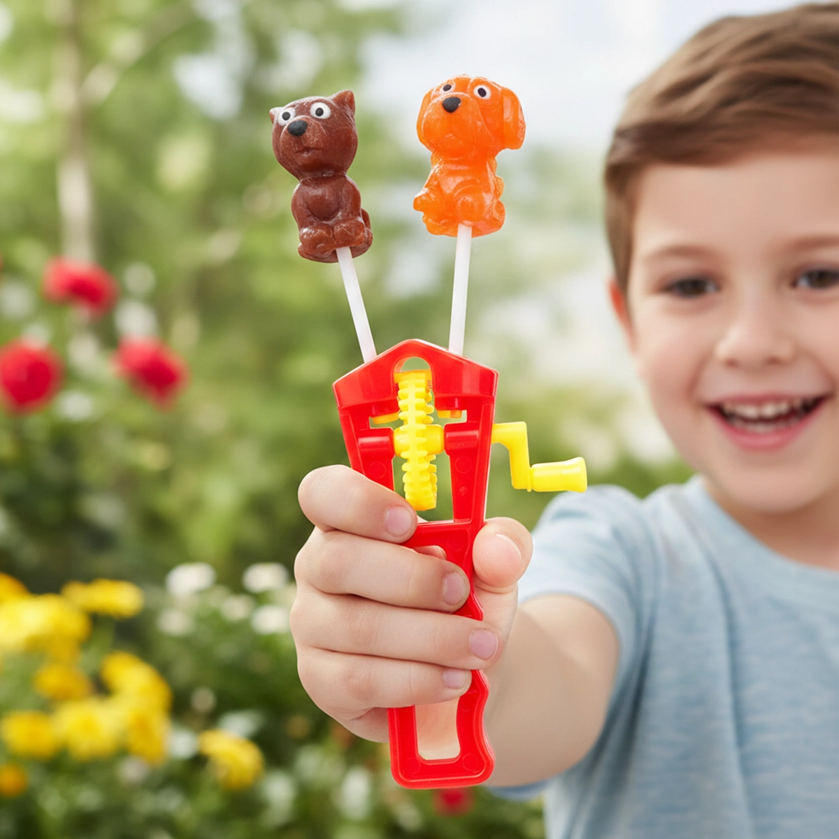 Paleta de Dulce con Juguete, Color Rojo