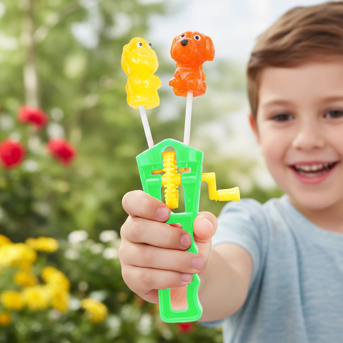 Paleta de Dulce con Juguete, Color Verde