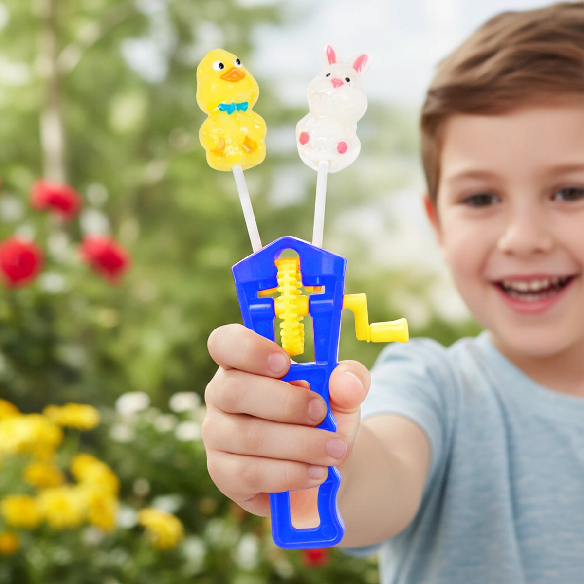 Paleta de Dulce con Juguete, Color Azul