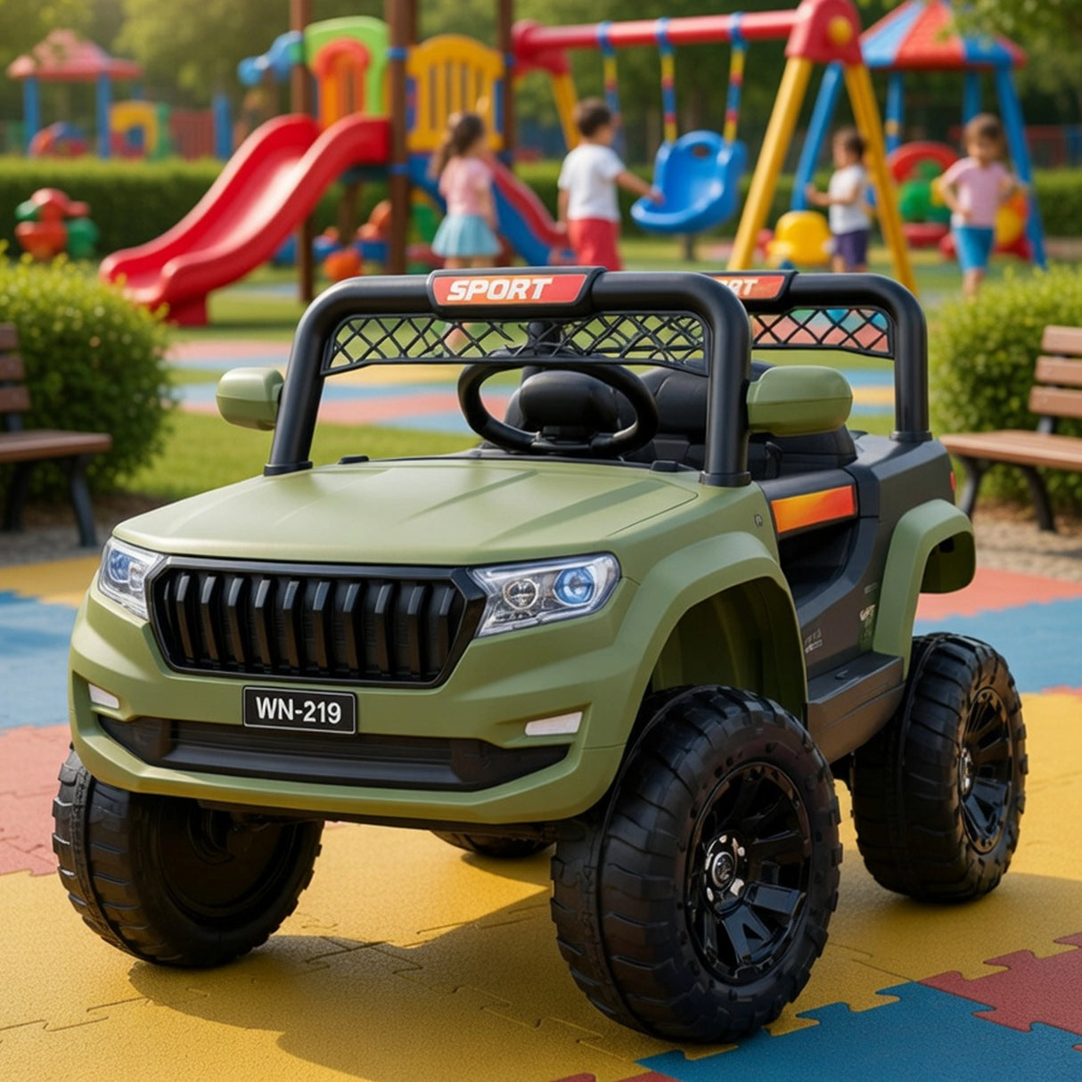 Mini Carrito Montable para Niños, Color Verde