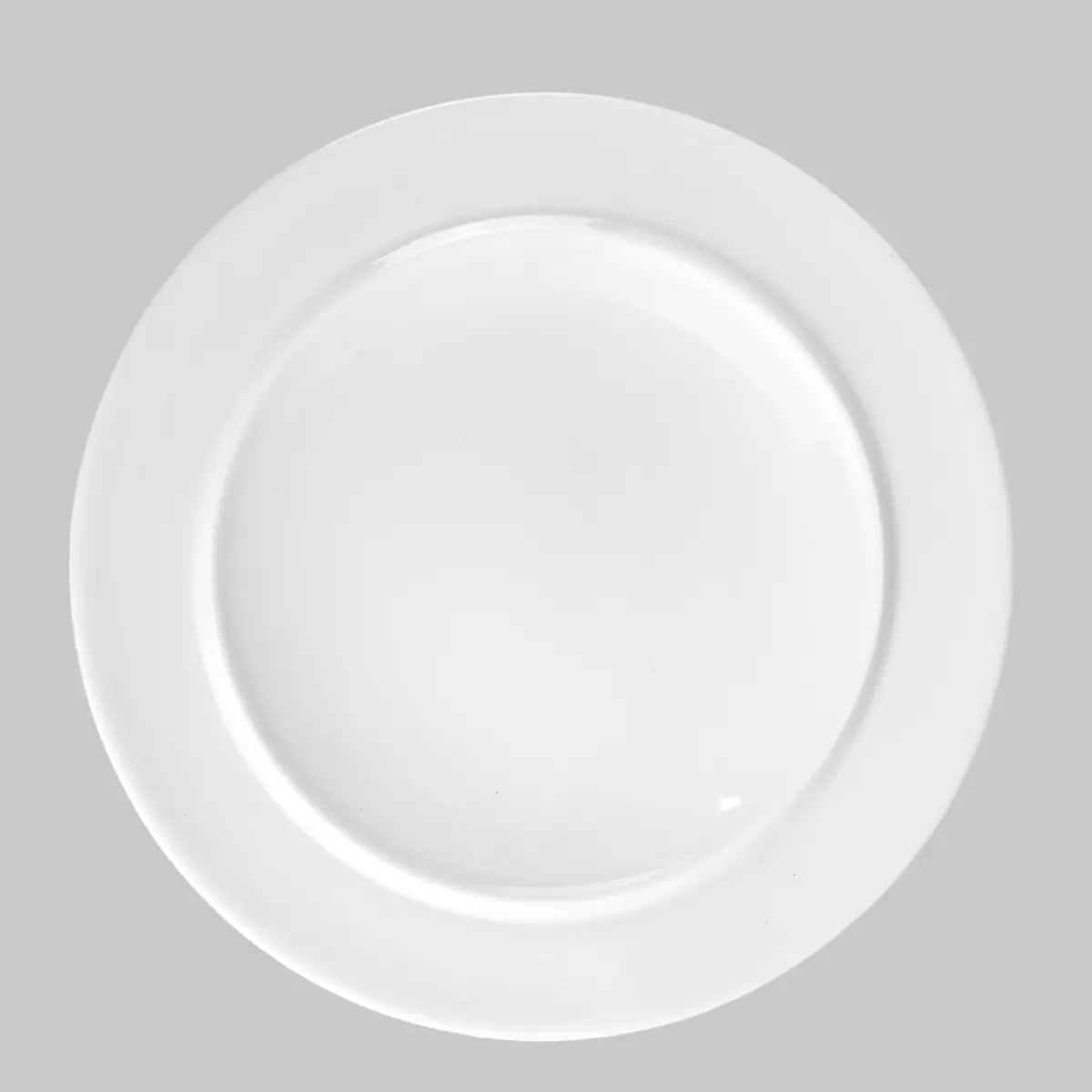 Plato Trinche de Cerámica Blanca, Liso