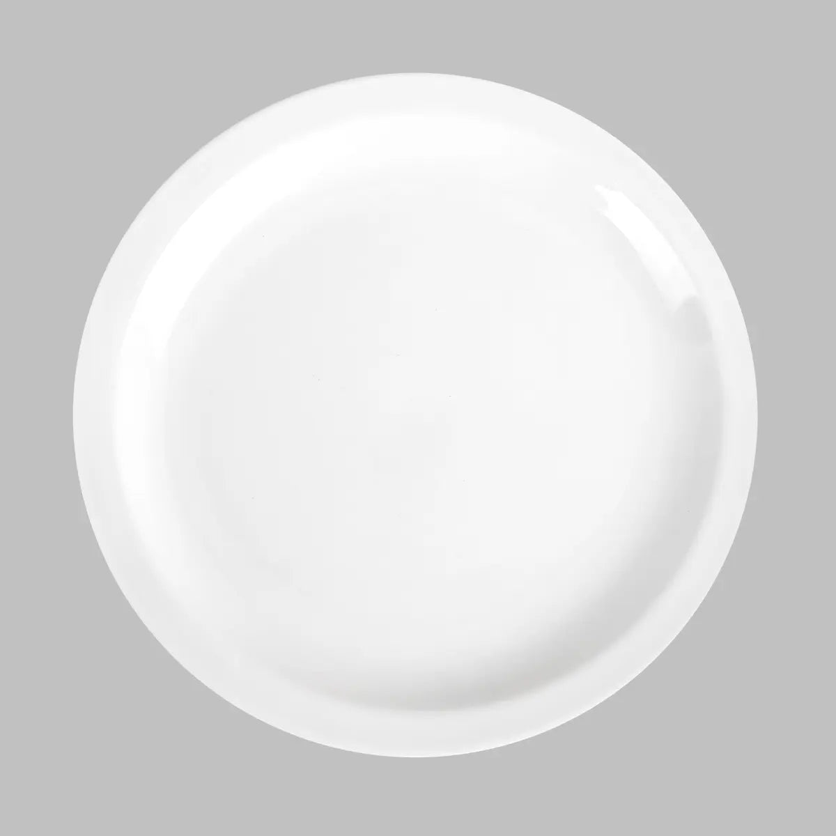 Plato Trinche de Cerámica Blanca, Filo Delgado