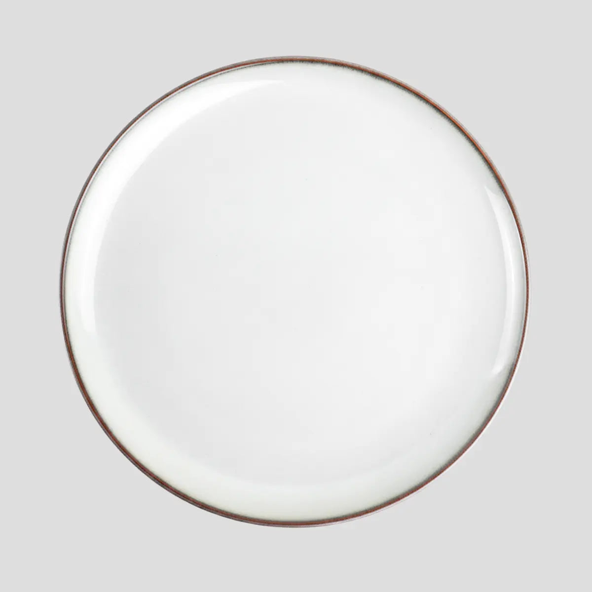 Plato Trinche de Cerámica Blanca, Filo Brillante