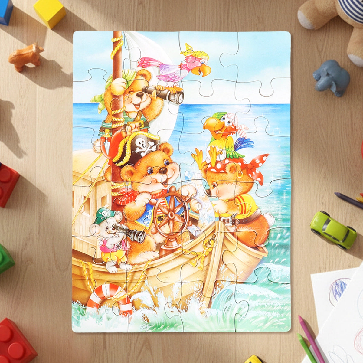Rompecabezas, Ositos Piratas, 24 pzas