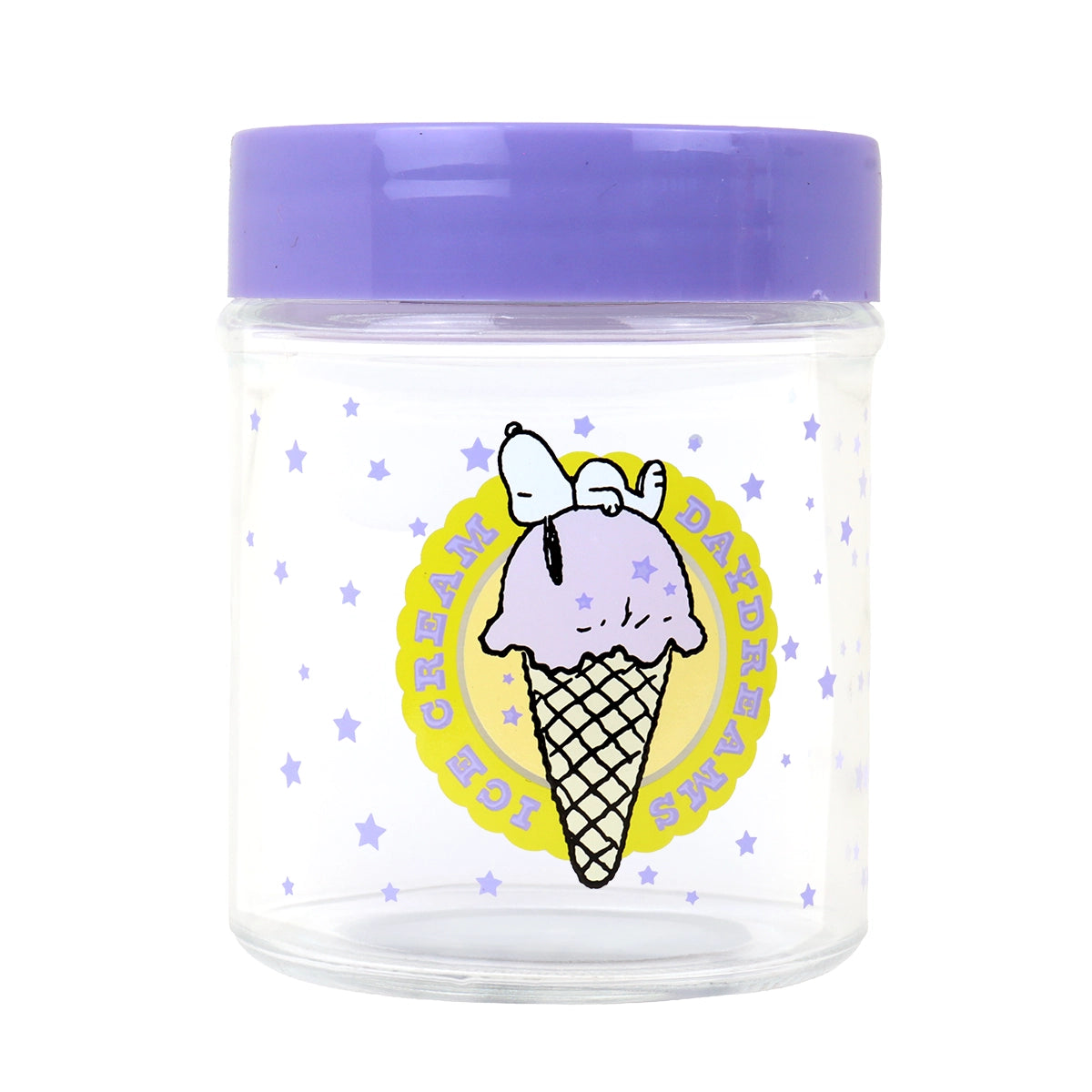 Frasco, Peanuts, Tapa Color Morado, 330 ml