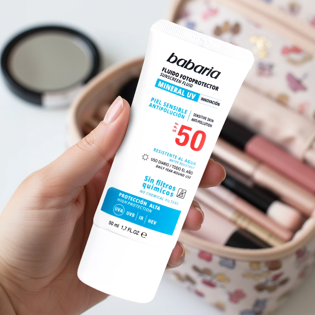 Fluido Solar Mineral Alta Protección, Babaria, 50 ml