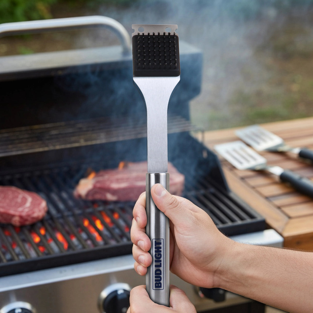 Cepillo Limpiador para Parrilla con Rascador