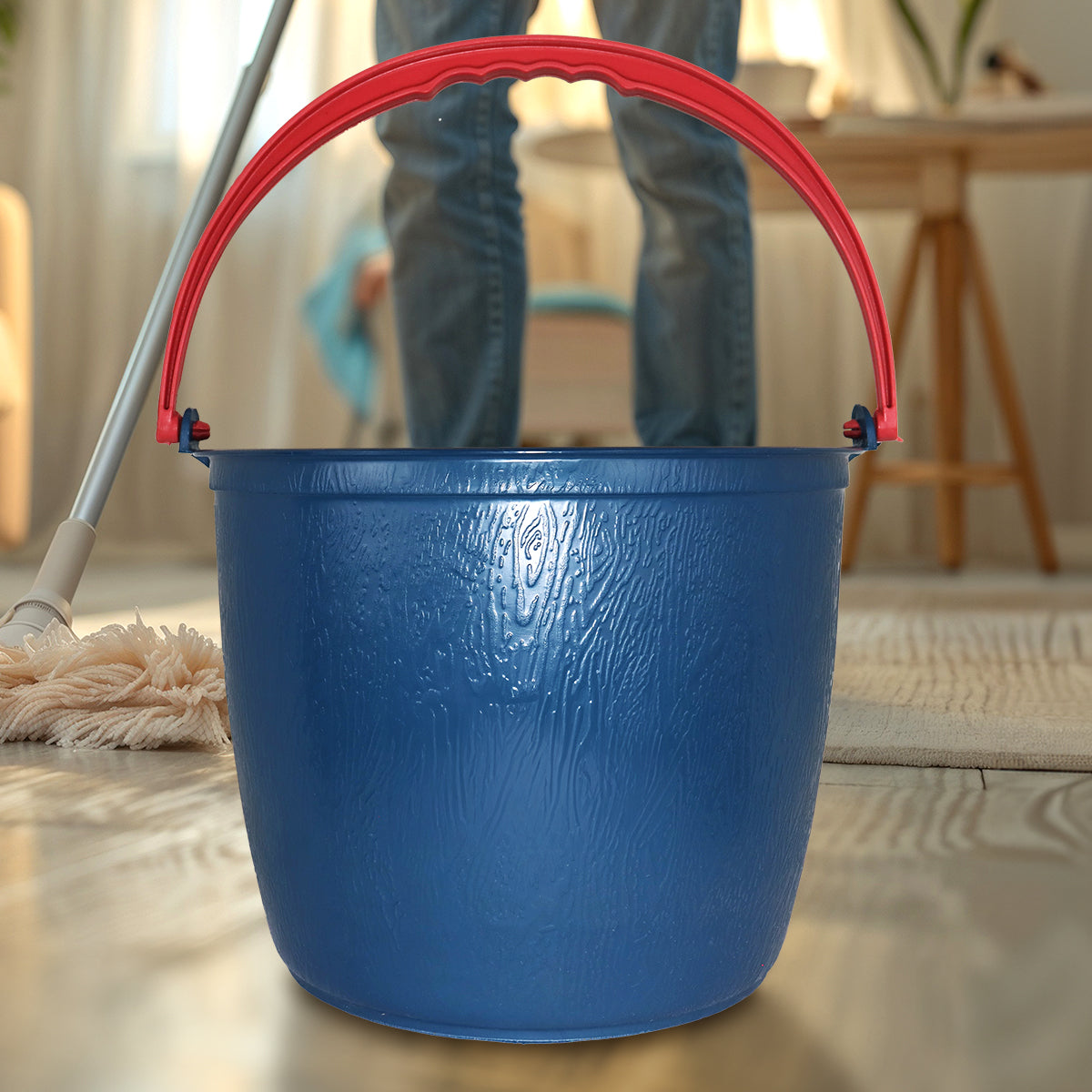 Cubeta Barrilito de Plástico, Color Azul Petróleo, 12 L