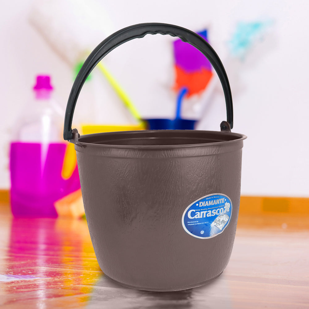 Cubeta de Plástico Barrilito, Color Café, 12 L