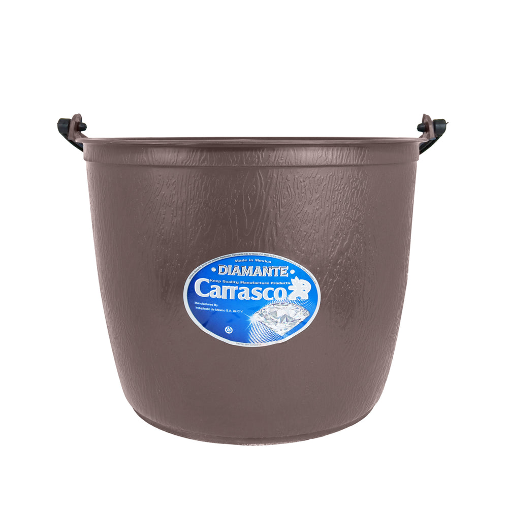 Cubeta de Plástico Barrilito, Color Café, 12 L